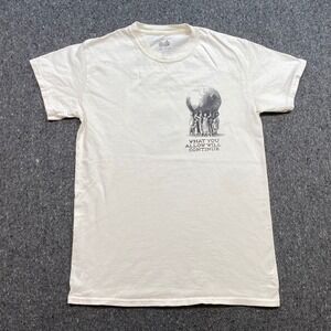 18 East AllCapsStudio TShirt Sz S Mens Cream BLM Silence Is Violence Graphic Tee